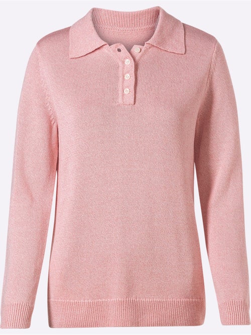 Pull polo 50% coton - taille standard - witt - Kiabi Pull polo 50% coton - taille standard - witt - Kiabi