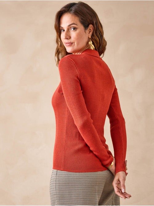 Pull polo 50% laine mérinos - DAXON - Kiabi