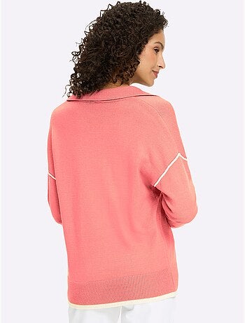 Pull polo 50% viscose - taille standard - helline