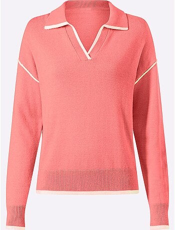 Pull polo 50% viscose - taille standard - helline