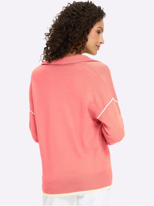 Pull polo 50% viscose - taille standard - helline - Kiabi Pull polo 50% viscose - taille standard - helline - Kiabi