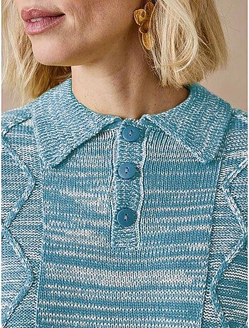 Pull polo avec torsades - DAXON