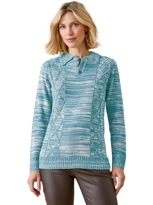 Pull polo avec torsades - DAXON - Kiabi