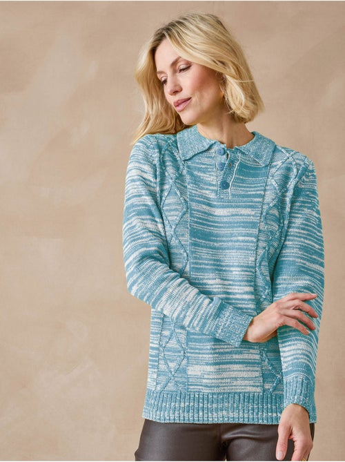 Pull polo avec torsades - DAXON - Kiabi