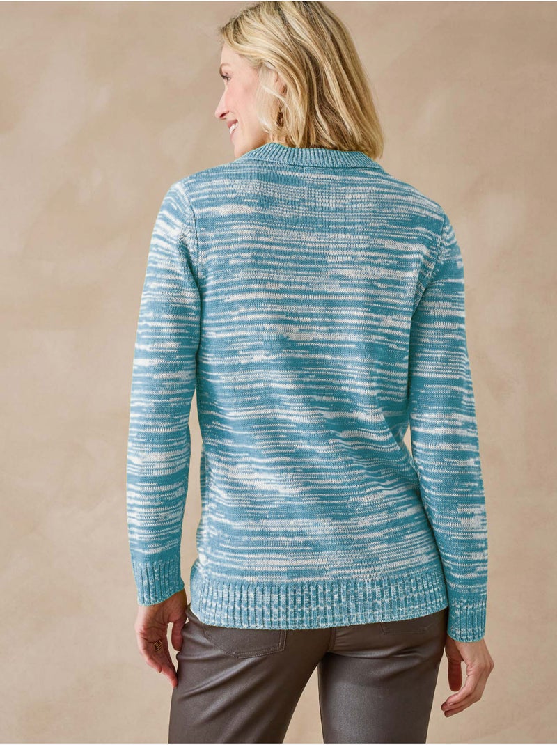 Pull polo avec torsades - DAXON Bleu - Kiabi