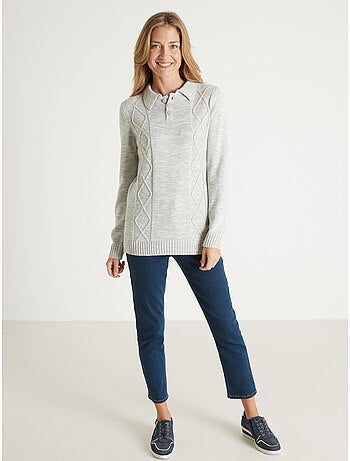 Pull polo avec torsades - DAXON