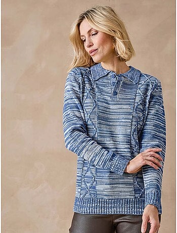 Pull polo avec torsades - DAXON