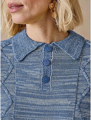 Pull polo avec torsades - DAXON