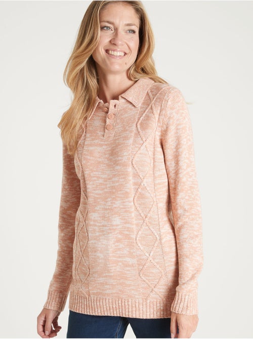 Pull polo avec torsades - DAXON - Kiabi