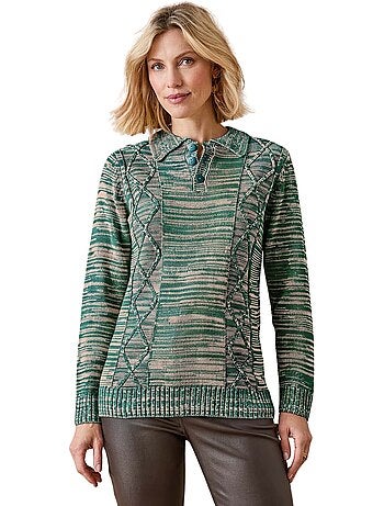 Pull polo avec torsades - DAXON