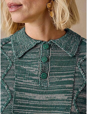 Pull polo avec torsades - DAXON