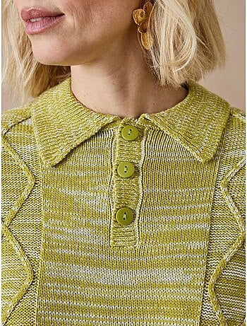 Pull polo avec torsades - DAXON
