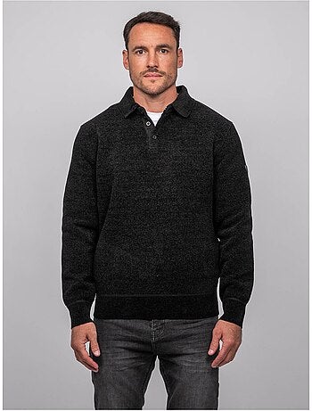 Pull polo chenille col boutonné loctobir
