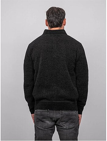 Pull polo chenille col boutonné loctobir