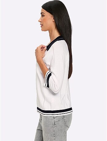 Pull Polo Col Polo Avec Encolure En V - Taille Standard - Helline