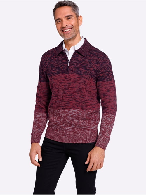 Pull polo col polo avec fermeture à glissière pratique - taille standard - moda vilona - Kiabi Pull polo col polo avec fermeture à glissière pratique - taille standard - moda vilona - Kiabi