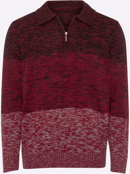 Pull polo col polo avec fermeture à glissière pratique - taille standard - moda vilona - Kiabi Pull polo col polo avec fermeture à glissière pratique - taille standard - moda vilona - Kiabi