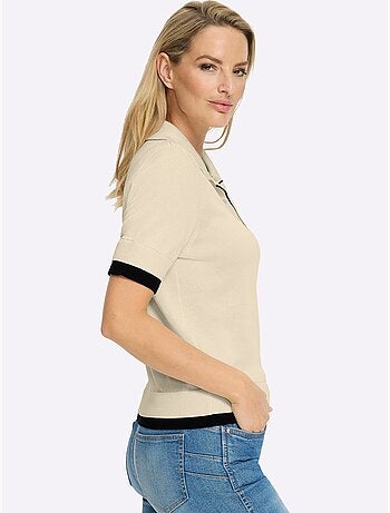 Pull Polo Col Polo Sportif - Taille Standard - Helline