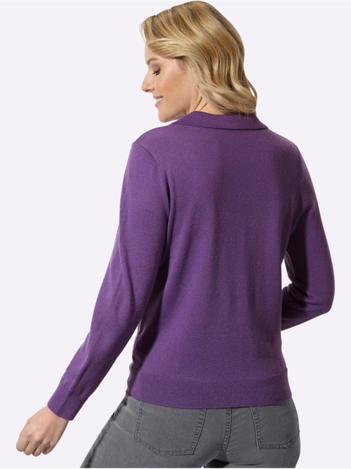 Pull polo col polo sportif - taille standard - moda vilona - Kiabi Pull polo col polo sportif - taille standard - moda vilona - Kiabi