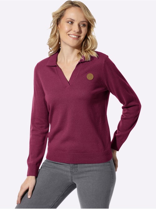 Pull polo col polo sportif - taille standard - moda vilona - Kiabi