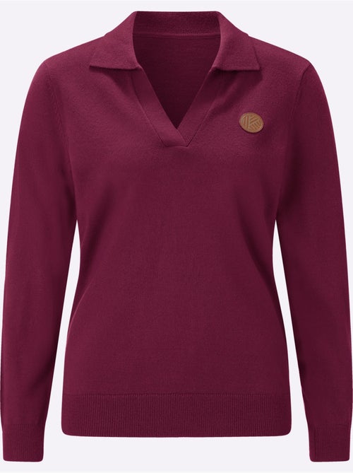 Pull polo col polo sportif - taille standard - moda vilona - Kiabi