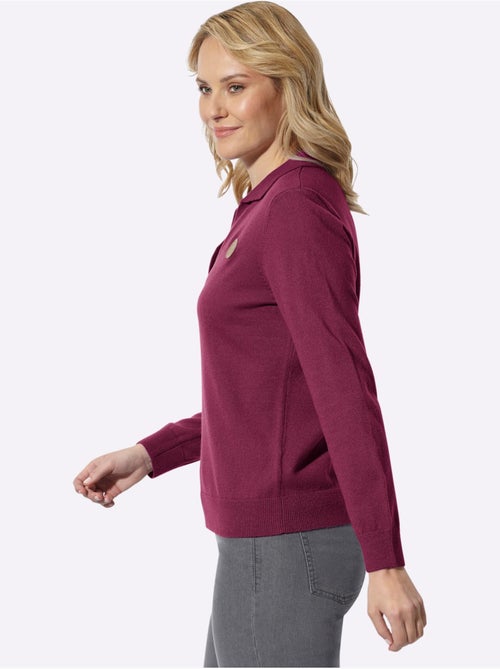 Pull polo col polo sportif - taille standard - moda vilona - Kiabi