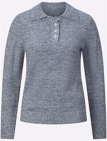 Pull Polo Col Polo Tendance - Taille Standard - Moda Vilona