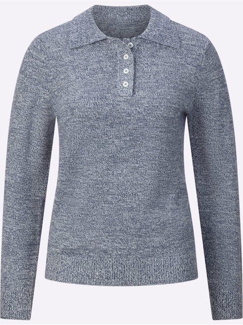 Pull Polo Col Polo Tendance - Taille Standard - Moda Vilona - Kiabi Pull Polo Col Polo Tendance - Taille Standard - Moda Vilona - Kiabi