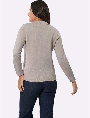 Pull Polo Col Polo Tendance - Taille Standard - Moda Vilona
