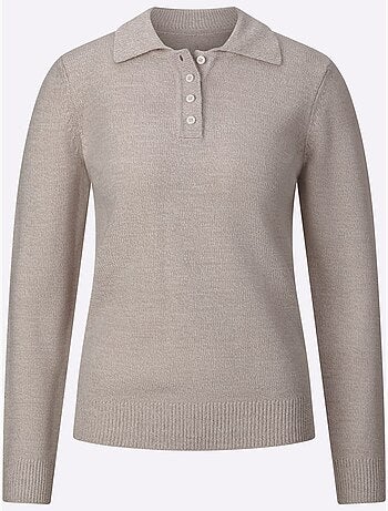 Pull Polo Col Polo Tendance - Taille Standard - Moda Vilona