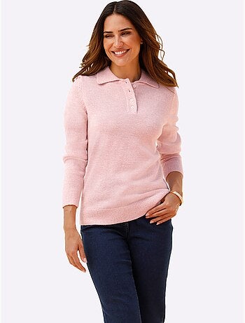 Pull Polo Col Polo Tendance - Taille Standard - Moda Vilona
