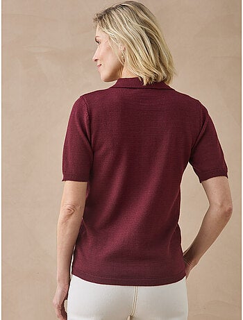 Pull polo femme avec laine mérinos - daxon