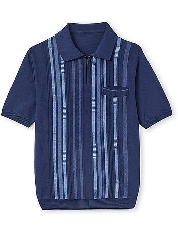 Pull polo manches courtes zippé - DAXON