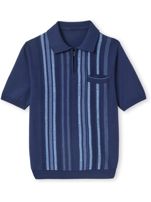 Pull polo manches courtes zippé - DAXON - Kiabi