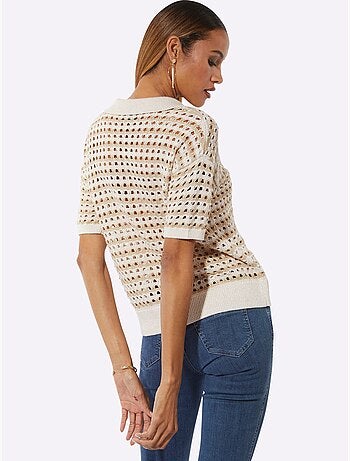 Pull Polo Mélange De Lyocell Et De Viscose De Qualité - Taille Standard - Helline