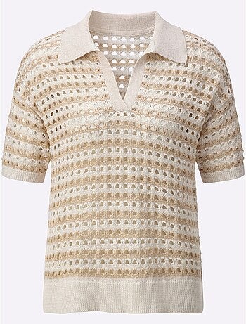Pull Polo Mélange De Lyocell Et De Viscose De Qualité - Taille Standard - Helline
