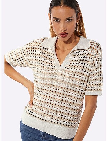 Pull Polo Mélange De Lyocell Et De Viscose De Qualité - Taille Standard - Helline