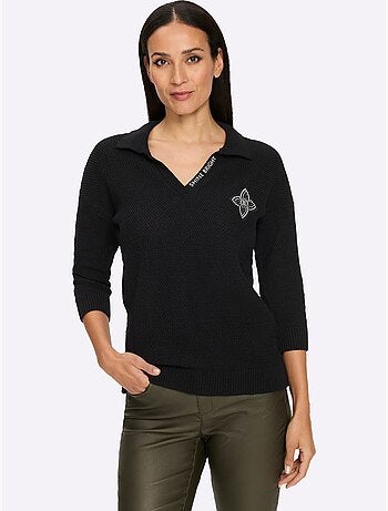 Pull Polo Pur Coton - Taille Standard - Helline