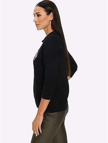 Pull Polo Pur Coton - Taille Standard - Helline