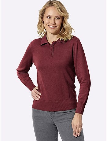 Pull polo pur coton - taille standard - moda vilona