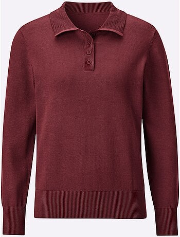 Pull polo pur coton - taille standard - moda vilona