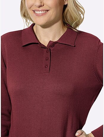 Pull polo pur coton - taille standard - moda vilona