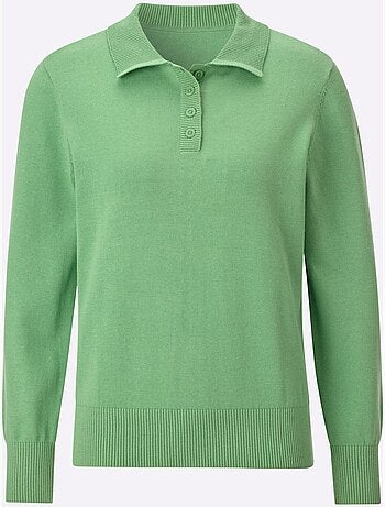 Pull polo pur coton - taille standard - moda vilona