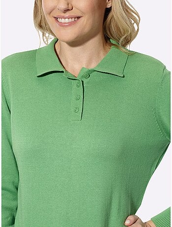 Pull polo pur coton - taille standard - moda vilona