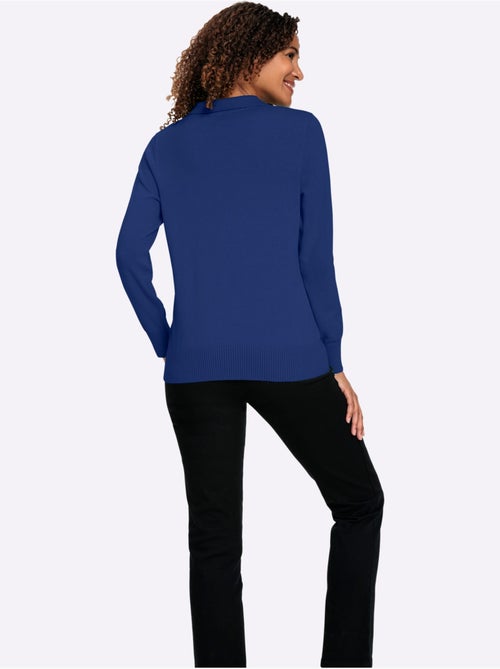 Pull polo pur coton - taille standard - witt - Kiabi Pull polo pur coton - taille standard - witt - Kiabi