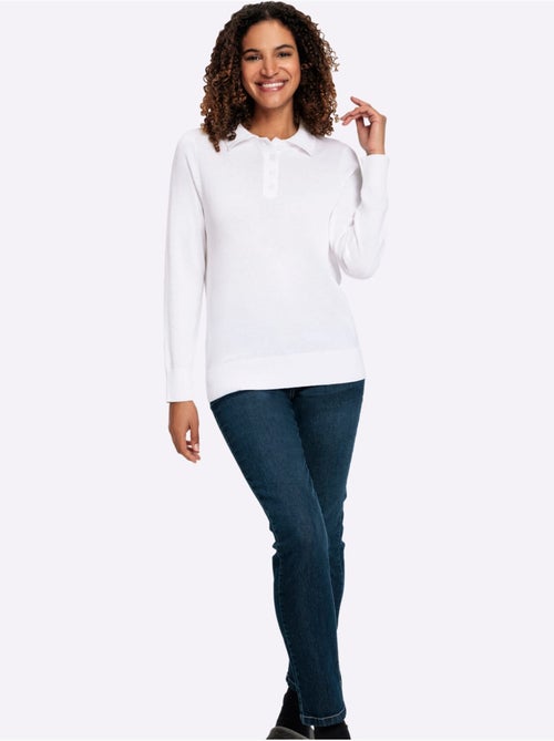 Pull polo pur coton - taille standard - witt - Kiabi Pull polo pur coton - taille standard - witt - Kiabi