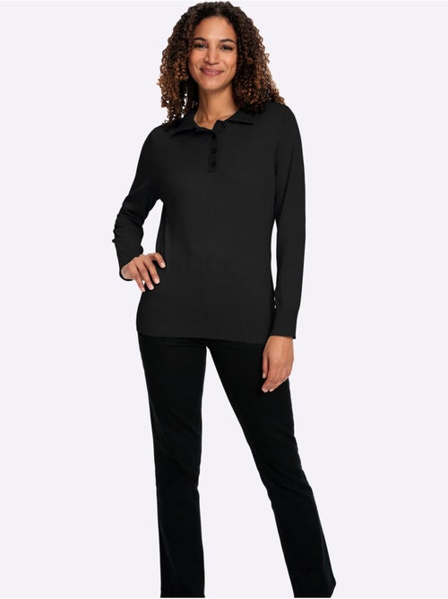 Pull polo pur coton - taille standard - witt - Kiabi Pull polo pur coton - taille standard - witt - Kiabi