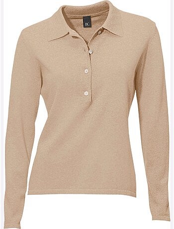 Pull Polo Style Polo Classique Avec Patte De Boutonnage Et Boutons - Taille Standard - Helline