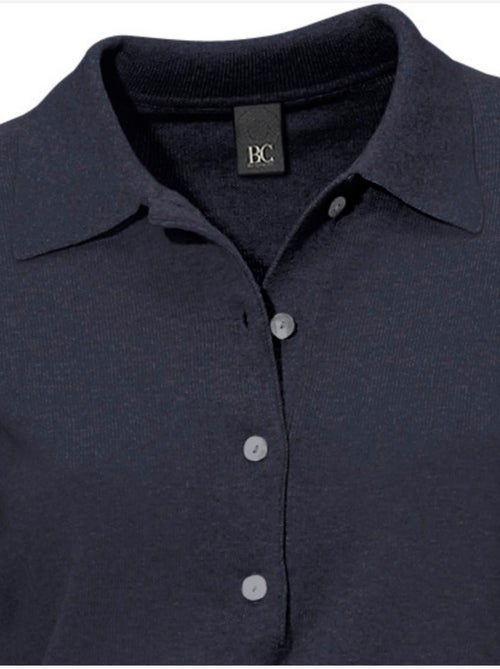 Pull Polo Style Polo Classique Avec Patte De Boutonnage Et Boutons - Taille Standard - helline - Kiabi