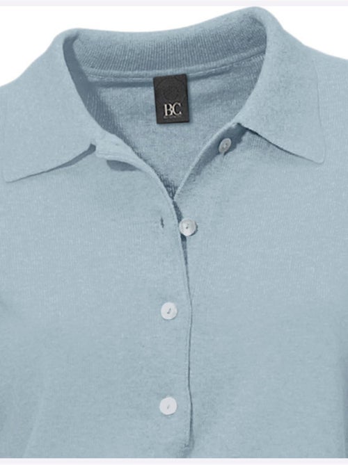 Pull Polo Style Polo Classique Avec Patte De Boutonnage Et Boutons - Taille Standard - helline - Kiabi